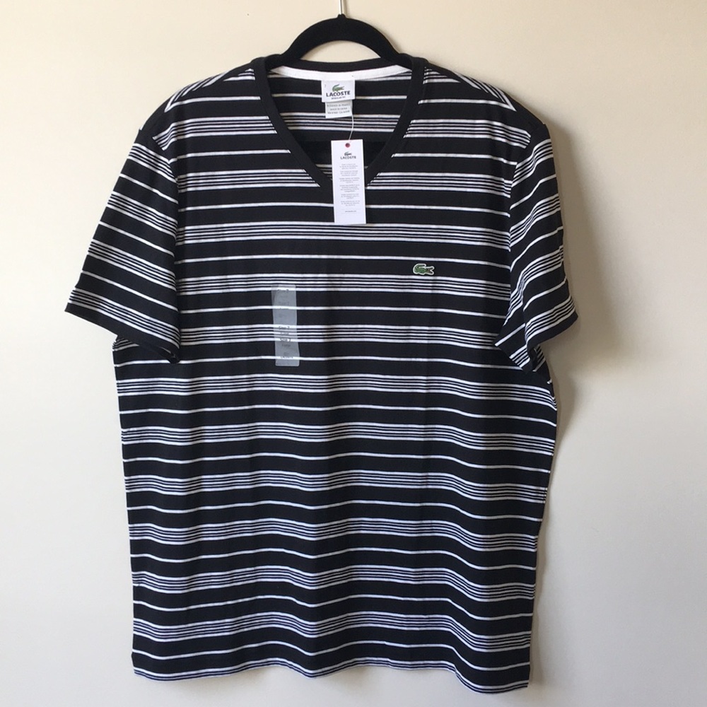 Lacoste Men’s Crewneck Striped T-Shirt